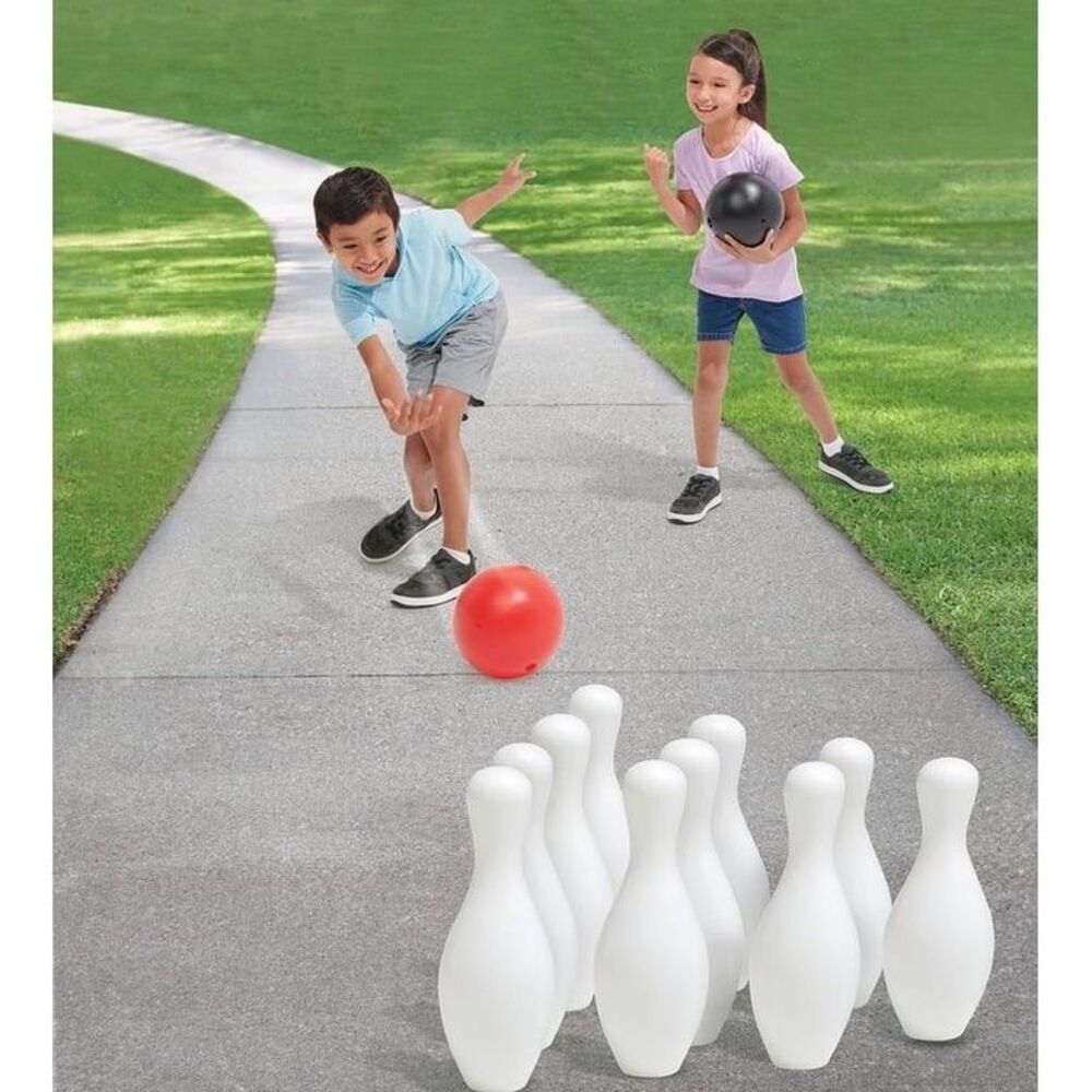Play Day Jumbo Bowling Set 13 Pieces 2 Bowling Balls 10 Pins 1 Bag